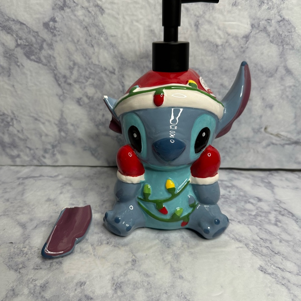 Disney Lilo & Stitch Christmas Soap Dispenser *BROKEN*
